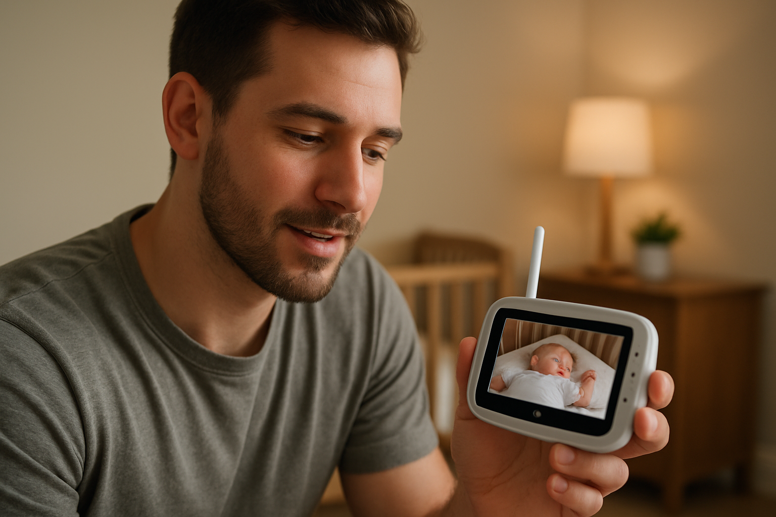 Why Every Parent Needs 2-Way Talk Baby Monitoring with men image not girl