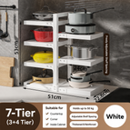 7-layer pot rack (white)