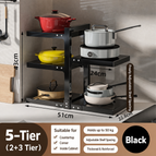 5-layer pot holder (black)