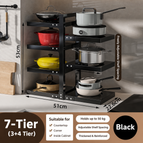 7 layer pot rack (black)