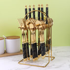 black / (24 piece set including box and rack)