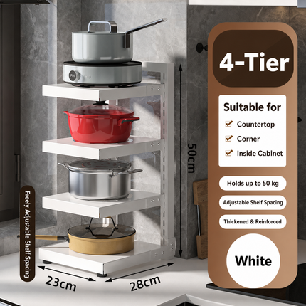 Adjustable Multi-Layer Pot Rack Organizer