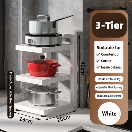 Adjustable Multi-Layer Pot Rack Organizer