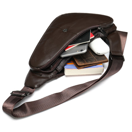 Genuine Leather Triangle Crossbody Bag