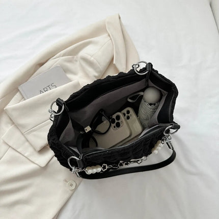 SAMA - Bubble Textured Tote Bag – Stylish Cotton Shoulder Purse