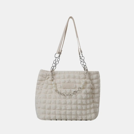 SAMA - Bubble Textured Tote Bag – Stylish Cotton Shoulder Purse