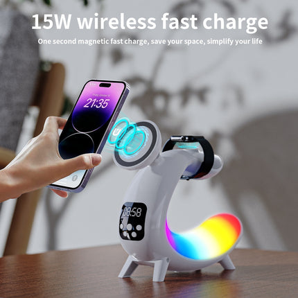 SAMA - 6-in-1 Wireless Charger Power Bank Clock Speaker Night Light Y18