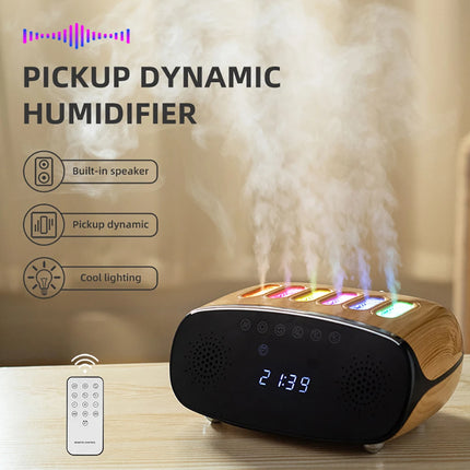 SAMATIFY - Volcano Light Flame Humidifier with Music Clock & Timer