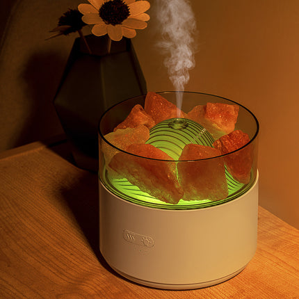 SAMATIFY - Salt Lamp Aromatherapy Humidifier with 7-Color LED & Diffuser