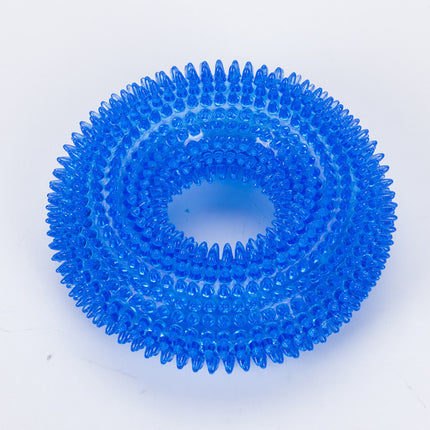 Squeaky TPR Dog Chew Ring Toy