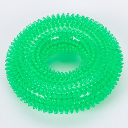 Squeaky TPR Dog Chew Ring Toy