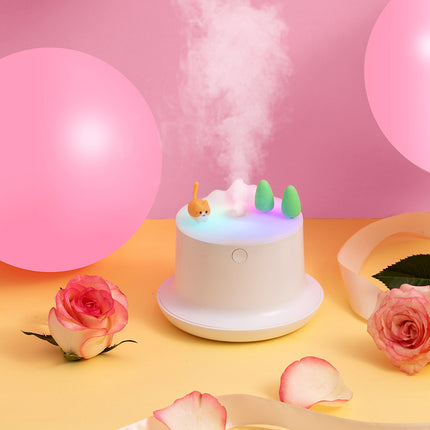 SAMATIFY - Cute Pet USB Mini Humidifier – Colorful LED Atomizer 0.5L