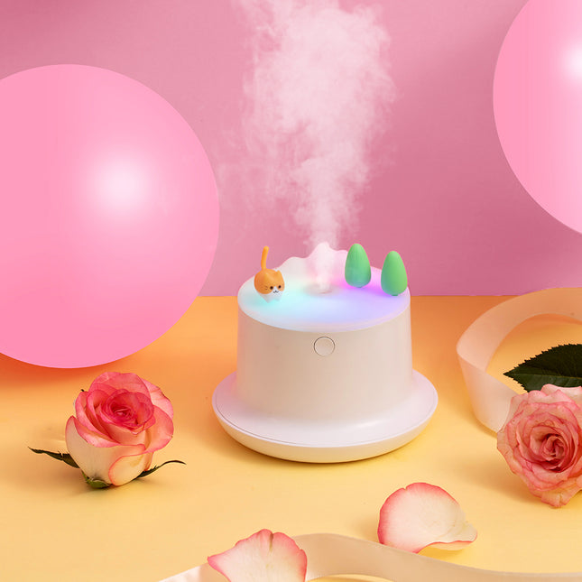 SAMATIFY - Cute Pet USB Mini Humidifier – Colorful LED Atomizer 0.5L