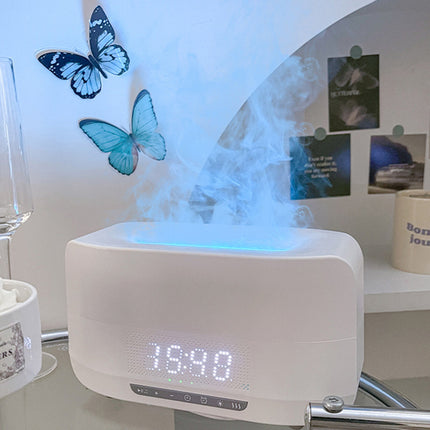 SAMATIFY - Flame Light Humidifier with Bluetooth Speaker & Clock – 400ml