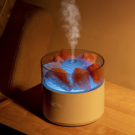 SAMATIFY - Salt Lamp Aromatherapy Humidifier with 7-Color LED & Diffuser