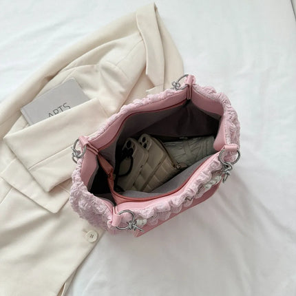 SAMA - Bubble Textured Tote Bag – Stylish Cotton Shoulder Purse