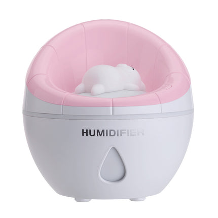 SAMATIFY - Mini USB Humidifier – 350ml Desktop Air Purifier with Fan & Light