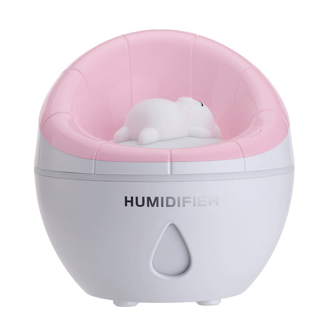 SAMATIFY - Mini USB Humidifier – 350ml Desktop Air Purifier with Fan & Light