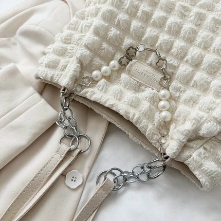 SAMA - Bubble Textured Tote Bag – Stylish Cotton Shoulder Purse