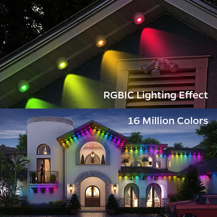 SAMA - 100FT RGB Outdoor Eaves LED Lights IP67 APP Control Christmas Decor