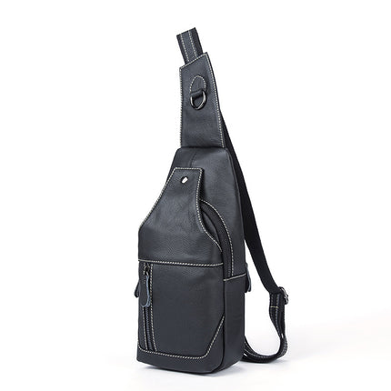 Genuine Leather Triangle Crossbody Bag