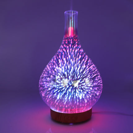 SAMATIFY - 3D Fireworks Glass Aroma Diffuser – LED Mist Humidifier 25cm