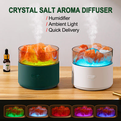 SAMATIFY - Salt Lamp Aromatherapy Humidifier with 7-Color LED & Diffuser