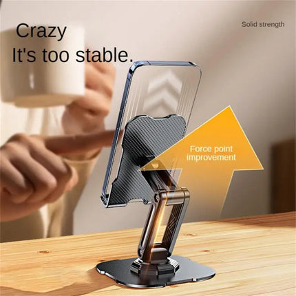 SAMA Rotatable foldable desktop phone/tablet stand with 140mm lift, anti-slip pads