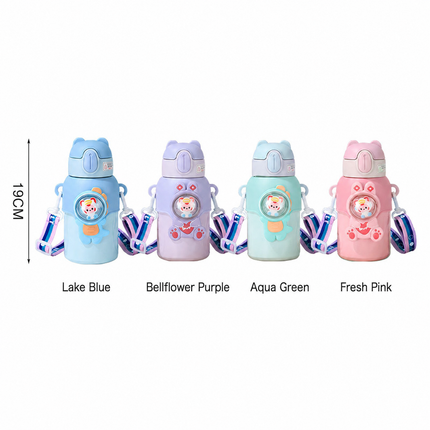 Kids Stainless Steel Straw Thermos Cup - 450–480 mL