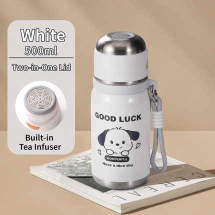 500 mL Kids 316 Stainless Steel Thermos Cup with Puppy Design