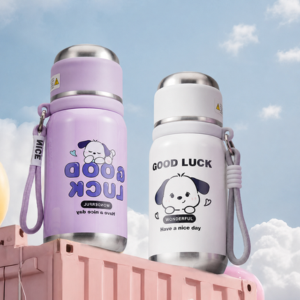 500 mL Kids 316 Stainless Steel Thermos Cup with Puppy Design