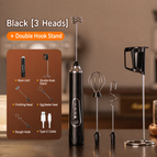 · / Three-head black + upgraded ear-hook storage stand