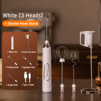 · / Three-head white + upgraded hanging ear storage bracket