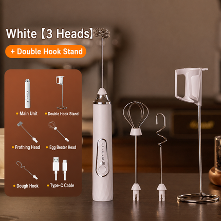 Handheld Electric Milk Frother - 3-Speed Adjustable