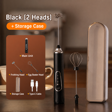 Handheld Electric Milk Frother - 3-Speed Adjustable