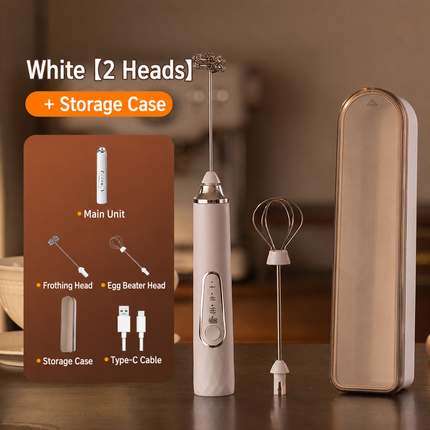 Handheld Electric Milk Frother - 3-Speed Adjustable