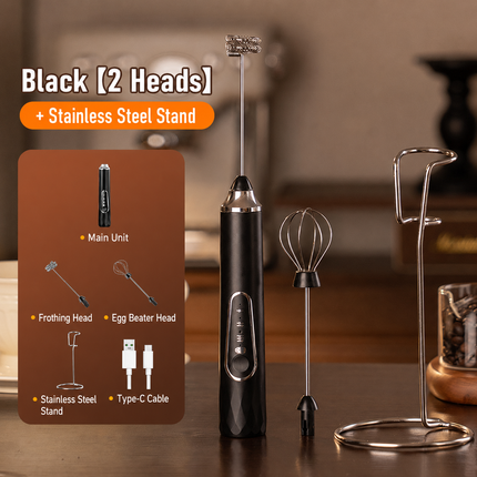 Handheld Electric Milk Frother - 3-Speed Adjustable