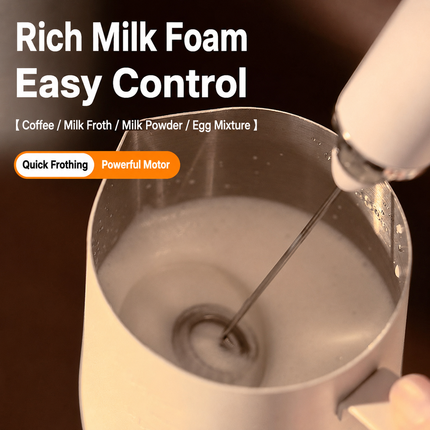 Handheld Electric Milk Frother - 3-Speed Adjustable