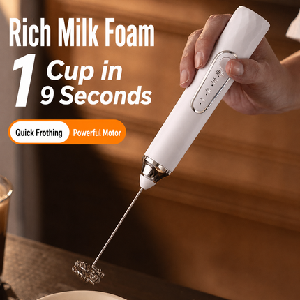 Handheld Electric Milk Frother - 3-Speed Adjustable