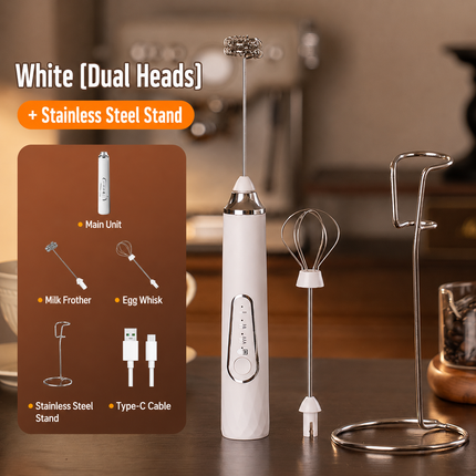 Handheld Electric Milk Frother - 3-Speed Adjustable