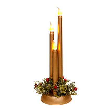 SAMA LED Electronic Christmas Candle – Realistic Flame, Smooth Pillar
