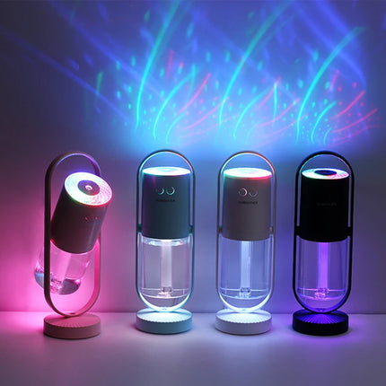 SAMATIFY - Mini USB Night Light Humidifier – Colorful Projection Mist Lamp