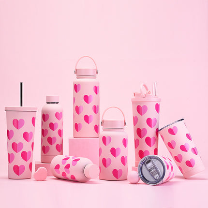 Stainless Steel Thermos Cup with Straw and Magnetic Lid Options - 350–1000 mL