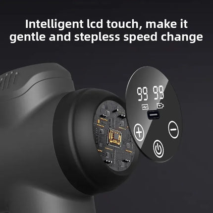 LCD Muscle Massage Gun with 4 Heads