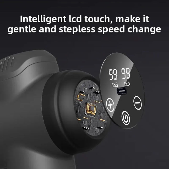 LCD Muscle Massage Gun with 4 Heads