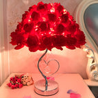 Snap switch / Rose red heart-shaped