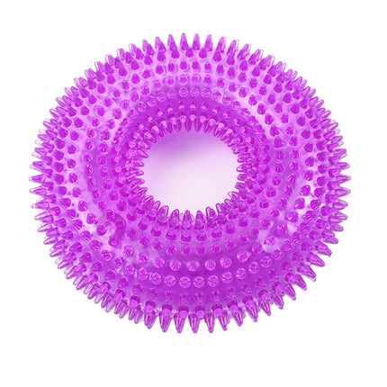 Squeaky TPR Dog Chew Ring Toy