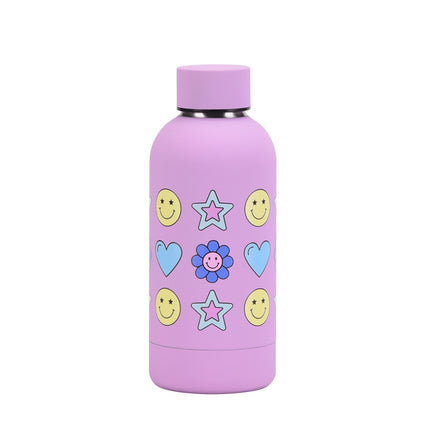 350 mL Stainless Steel Thermos Bottle with Abstract Print