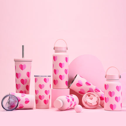 Stainless Steel Thermos Cup with Straw and Magnetic Lid Options - 350–1000 mL