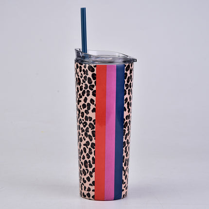 Leopard Print Stainless Steel Insulated Tumbler - 601–700 mL